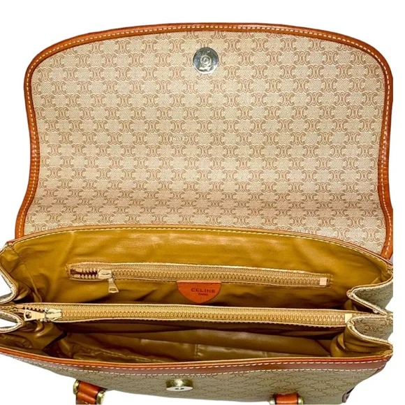 CELINE Vintage Macadam Top handle Bag with COA - Picture 15 of 17